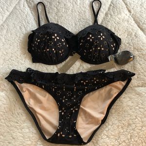 JCREW Ruffle Trim Bikini NWT!